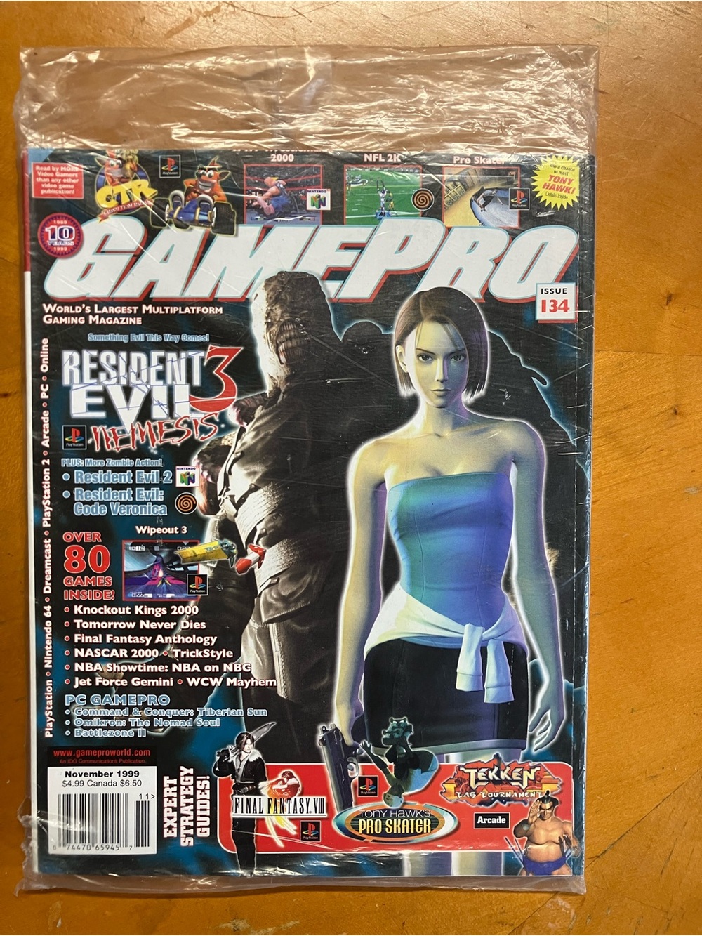 VTG Sealed 1999 GamePro Magazine Issue 134 Resident Evil 3 Nemesis Cover